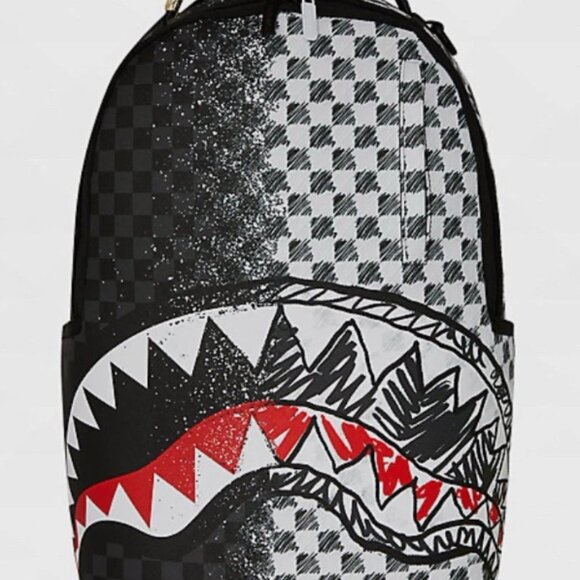 Sprayground Mix & Match Scribble Backpack New Black Bookbag Large School Bag - Picture 1 of 8